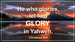 Glory in Yahweh